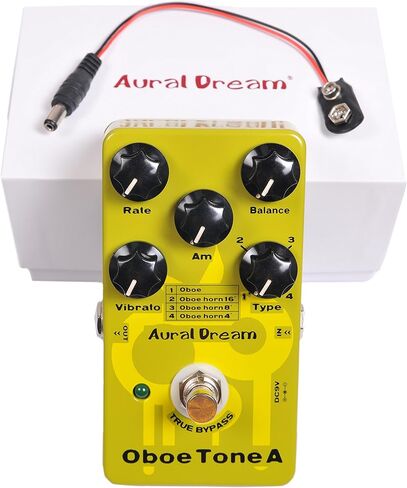 نغمة المزمار Aural Dream Oboe Tone A Synthesizer Guitar Effect Pedal تتضمن المزمار، قرن المزمار 16 بوصة، قرن المزمار 8 بوصة وقرن المزمار 4 بوصة مع وحدة الاهتزاز، تجاوز حقيقي. in Kuwait