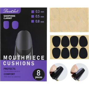 16 pcs Tenor/Alto Saxophone Mouthpiece Pads,0.5 mm Silicone Pads Avoid Scratching the Mouthpiece.
