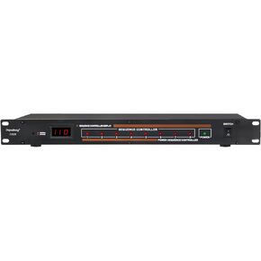 Depusheng 8 Outlet Power Conditioner 10 Amp 2200w with Precise Digital Real-Time Voltage Display Rack Mount Power Sequencer Suitable for Home KTV Classroom Stage Studio - Black（D328）