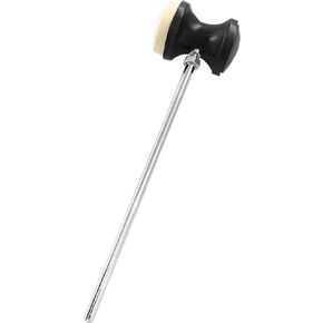 Waziaqoc Classic Felt Beater, 180mm White Felt Bass Drum Beater, Kick Drum Foot Pedal Beater, Drum Percussion Parts Accessories with Stainless Steel Shaft