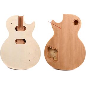 Yinfente Electric Guitar Body Replacement Set In Pocket Guitar Parts Maple Mahogany wood HH pickups guitar bodies