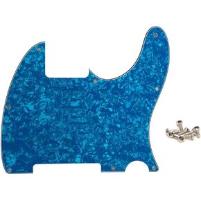8 Hole Tele Blank Guitar Pickguard Tele Pick Guard for Fender American/Mexican Telecaster Esquire Black White Shell