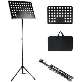Sheet Music Stand,Dual-Use Folding Sheet Music Stand,Desktop Book Stand with Carrying Bag for Guitar, Ukulele, Violin Players