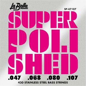 La Bella SP-47107 Super Polished Stainless Steel Bass Strings