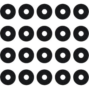 20PCS 1 Inch Black Rubber Protective Cover Premium with Lock Guitar Strap Anti Slip Locking Buckle Anti Skid Spacer Bakelite Guitar Bass Strap Buckle Accessory for Guitar Strap Buttons
