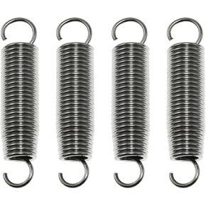 Maxmoral 4PCS Metal Bass Drum Pedal Spring Pedal Spring 2.4x 0.4 inch Standard Replacement Pedal Spring Galvanised Pedal Spring Stainless Steel Percussion Hardware