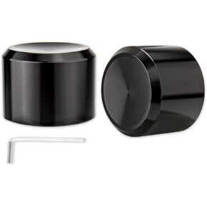 Front Axle Nut Covers CNC Black Chrome Caps Compatible with Harley Davidson Touring Sportster Trike Dyna Softail Street Glide Road King Iron 883 Fat Boy 2002-2024 (B-Chrome)