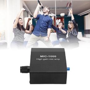 YWBL-WH Microphone Amplifier Mic Audio Amp High Gain 1000 Times Amplification Accessory Kit with ALC Control for Recording