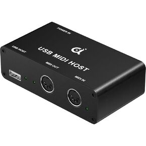 DigitalLife Stand-Alone USB MIDI Host Bridge Box - 1-Input/1-Out 5-PIN DIN MIDI Interfaces, LED Indicator, Metal in Kuwait