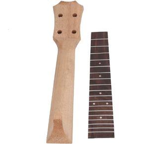 Ukulele Fretboard Neck Set Fingerboard Replacement with Rosewood and Okoume Wood for 4 String Musical Instrument (23in)