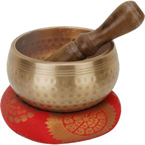 Marubhumi Tibetan Singing Bowl Set - Handcrafted Meditation Sound Bowl for Yoga Chakra Healing Mindfulness Spiritual Gifts for Women and Men