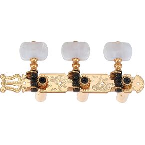 Golden Gate F-2112 Classical Guitar Tuners - 2 Planks (3+3) - Gold & Black