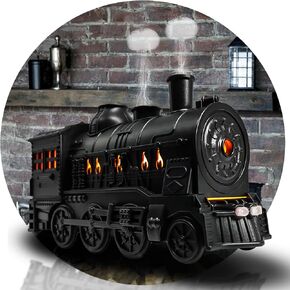 Essential Oil Diffuser for Home 300ml, Train Shape Aromatherapy Diffuser with Remote Control,Cool Mist Humidifiers with 2 Lighting & 2 Mist Modes for Home Office Decor Kids Bedroom Black