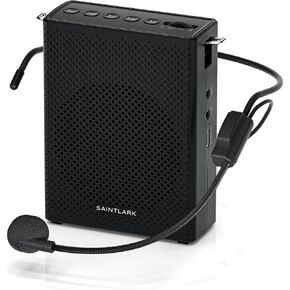 SAINTLARK S1 Voice Amplifier，with Wired Portable Voice Amplifier and Belt Supports MP3 Format Audio,Teacher Microphone for Classroom forpedagogical, Training,presentations, Guided Tours