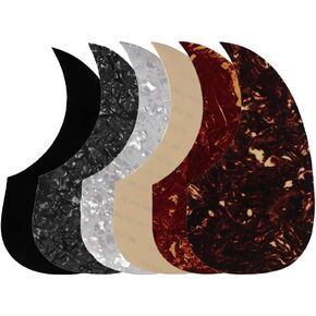 IKN Pack of 6 Self Adhesive Acoustic Guitar Pickguard Pick Guards Scratch Plate-Water Drop Shape, Mutil Color