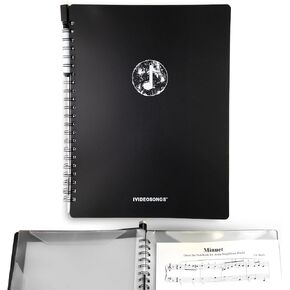 Sheet Music Folder 3-Pack – 20 Sleeves Display 40 Pages Spiral Binder Organizer for Staff Paper Music Stand – Size 8.5 x 11 Inch Music Paper with Erasable Sheet Music Paper Page & Marker