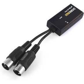 MIDI Adapter MIDI Interface Midi Cable MIDI to Wireless BT 5.0 Adapter MIDI in MIDI Out Anti-Interference MIDI Device for Digital Pianos Electronic Pianos MIDI Keyboards