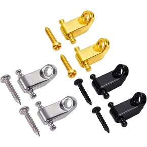 Guitar String Tree Retainers Metal Standard Roller String Guides for Fender Strat Tele LP Electric Guitar Parts Pack of 6pcs