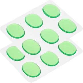 MECCANIXITY 12 Pcs Drum Dampeners Gel Pads Silicone Mute Pads Drum Silencers Drum Dampeners Moon Gels Green 30x25x3mm for Drums Cymbals Tone Control