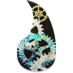 Acoustic Guitar Pickguard Anti-Scratch Guard Plate Self Adhesive Tear Water Drop Shape PickGuards Various Color Cool Guitar Accessories Gifts (Cat)
