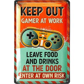 Vintage Tin Sign TEENAGER WIFI - Teenage Door Signs, Room Rules Sign for Teen Boys, Funny Room Decor for Teens, CMetal Signs Vintage, 12x8"