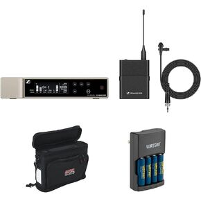Sennheiser EW-D ME2 Set Digital Wireless Omni Lavalier Microphone System (Q1-6: 470 to 526 MHz) Bundle with Rapid Charger and Wireless System Bag