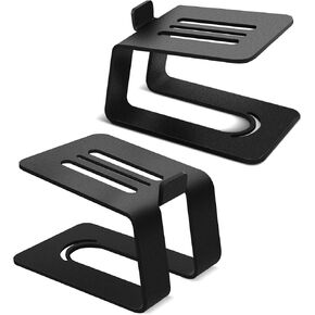 One Pair Metal Desktop Speaker Stands Professional Studio Monitor Stand for Small Medium Bookshelf Computer Speakers