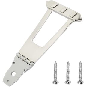 6 String Trapeze Tailpiece Bridge Tailpiece for Jazz Archtop Semi-Hollow Guitar Replacement Parts (Chrome)