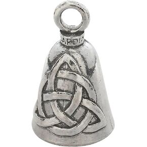 Guardian Bell Celtic Good Luck Bell w/Keyring & Black Velvet Gift Bag | Motorcycle Bell | Lead-Free Pewter | Made in USA