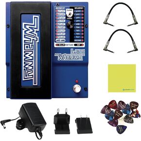 Digitech BWHAMMY Bass Whammy EQ Effects Pedal Bundle w/2x Strukture S6P48 Woven Right Angle Patch Cables, 12x Guitar Picks and Liquid Audio Polishing Cloth