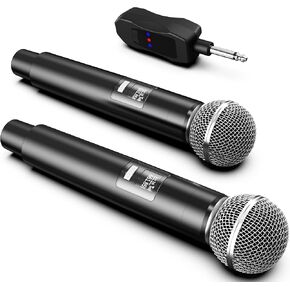 【2025 Upgraded Version】 Wireless Microphone, One-to-One Microphone Chip Connection, Stable Transmission, 200 FT Distance Receiving, Less Latency, Karaoke Microphone for Singing, Home Party