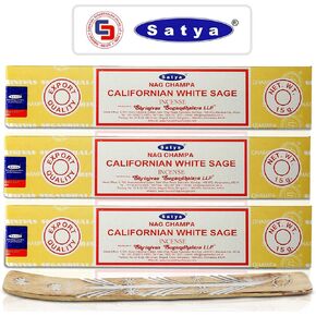 Satya Sandalwood Incense Sticks, Satya sai baba Insenses 15gmx3 (45 gm) pack with Raajsee Incense holder Bundle, Satya Nag champa Natural Incense