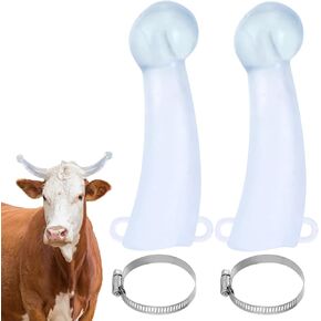 Goat Horn Covers, 2PCS Cow Horns Cattle Horn Protectors Calf Cattle Bull Cow Horn Cover Cow Horn Protector Round Cornered for Anti-Collision