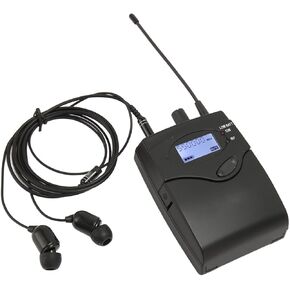 Diyeeni in Ear Monitor System, Bodypack Receiver 550 to 580MHz Stereo Earphone Monitor Receiver, for Studio, Band Rehearsal,Live Performance