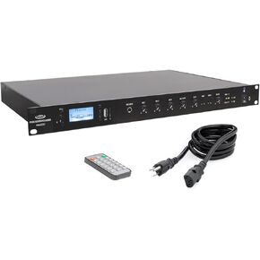 Pure Resonance Audio RMA500BT 500 Watt 5-Channel Rack Mount Commercial Mixer Amplifier with Bluetooth (70V or 4-16 ohm Outputs), Rackmount