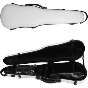 Violin case 3/4 4/4 size lightweight Carbon Fiber hard shell with backstraps Violin Box Strong Durable (blue), case-33-1-lan