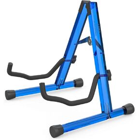 MUSO Acrylic Guitar Floor Stand, A-Frame Easy Assemble and Stable For 1/2, 3/4, 7/8, Full-Size Cello, Acoustic Guitar,Classic Guitar, Electric Guitar, Musician Gifts (Blue Bubble)