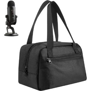 حقيبة حمل للسفر لمبدعي Logitech Blue Yeti/Yeti X/Yeti Pro USB، حافظة تخزين ميكروفون، حافظة فقط - أسود in Kuwait