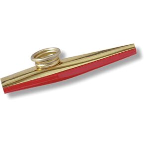 The Acme Kazoo Metal Grover FN125 First Note - Gold and Red 8.5 x 3.5 x 1.4 inches