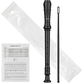 Soprano Recorder Instrument for Beginners&Kids German Fingering 8 Hole Flute ABS Descant Recorders for Students with Cleaning Rod and Bag