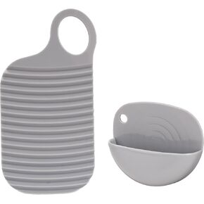 SHIDOW Portable Mini Washboard, Handheld Scrubbing Board, Compact Laundry Tool, Travel-Friendly Clothes Washing, Small Hand-Washing Board (2 PCS)