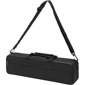 Flute Case Carrying Bag, 16 Holes Flute Lightweight Handbag Cover with Adjustable Shoulder Strap Exterior Pocket Waterproof Portable Carry Messenger Backpack Storage Accessory for Players Musicians