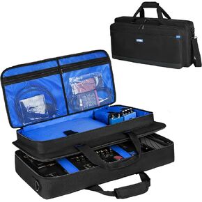 Carrying Bag Compatible with Boss ME-90 / GT-1000 / GX-100 / ME-80 Guitar Multi effects Pedal,Guitar Pedal Board Case with Multiple Pockets for Guitar Cable and Accessories, Black