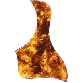 Thickening Self Adhesive Acoustic Guitar Pickguard Scratch Plate for Taylor Acoustic Guitar Replacement parts (Clear Amber)