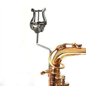 Alto Saxophone Sheet Music Clip Stand Stainless Steel Sax Lyre Clamp-On Holder