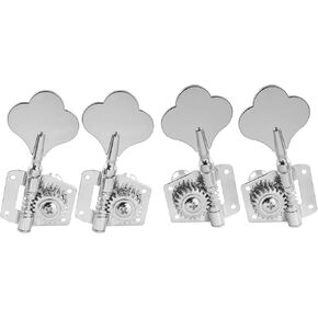Musiclily Pro 2+2 Open Gear Bass Tuners String Machine Heads Tuning Pegs Keys Set for Fender Precision Jazz Bass, Gold