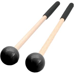 Biaungdo 2 Pack 8.7 Inch Glockenspiel Mallets, Rubber Xylophone Mallets Bell Stick Percussion with Wood Handle Drumstick Percussion Instrument Parts for Bell, Tongue Drum Mallet(Red) in Kuwait