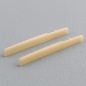 Unbleached Acoustic Guitar Bone Saddle Compatible with YMH FG Series Acoustic Guitar 75x3x9.7mm (2 Pack)