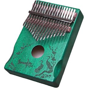 Kalimba Thumb Piano 21Keys Kit Professional Tuned Calimba Portable 17Keys Finger Piano Kit Birthday Festival Gifts For Kids Adults Music Lovers Beginner (Boat Green Color, 21 Keys)