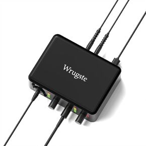 Wrugste USB Audio Interface Solo with XLR and 1/4" (6.35 mm) Jack +48V Phantom Power for Computer Recording Streaming Podcasts and Real-time Monitoring in Kuwait